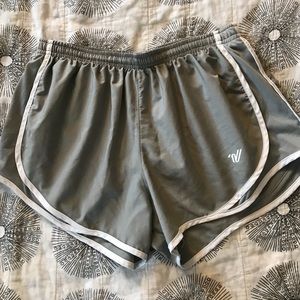 Grey and White Varsity Cheer/Sport Shorts